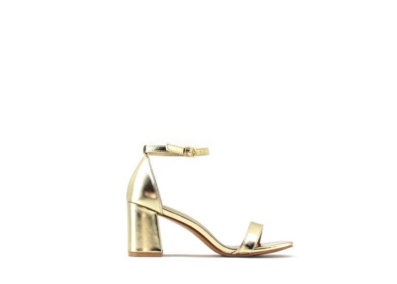 Sandalia Tacón Ancho Efecto PU